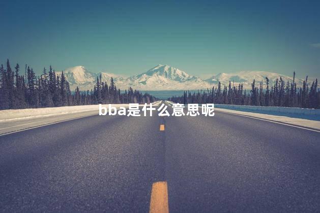 bba是什么意思呢 bbd什么意思中文