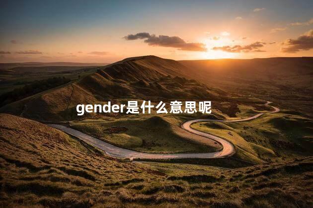 gender是什么意思呢 age是什么意思