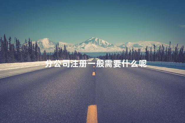 分公司注册一般需要什么呢 注册分公司流程及材料