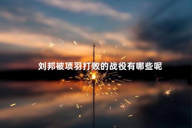 刘邦被项羽打败的战役有哪些呢，刘邦项羽在哪里决战