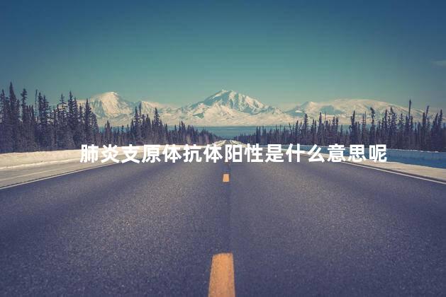 肺炎支原体抗体阳性是什么意思呢 肺炎支原体igm参考范围