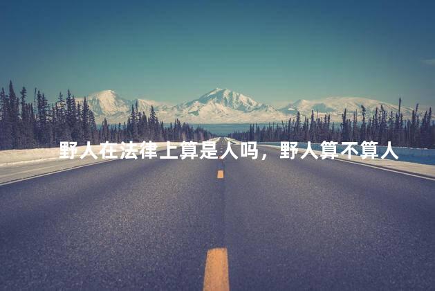 野人在法律上算是人吗，野人算不算人